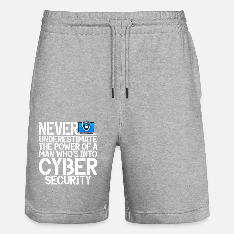 Cyber-sicherheits-hacker-hacking - Stanley/Stella Unisex Bio Joggingshorts Trainer  - Grau meliert