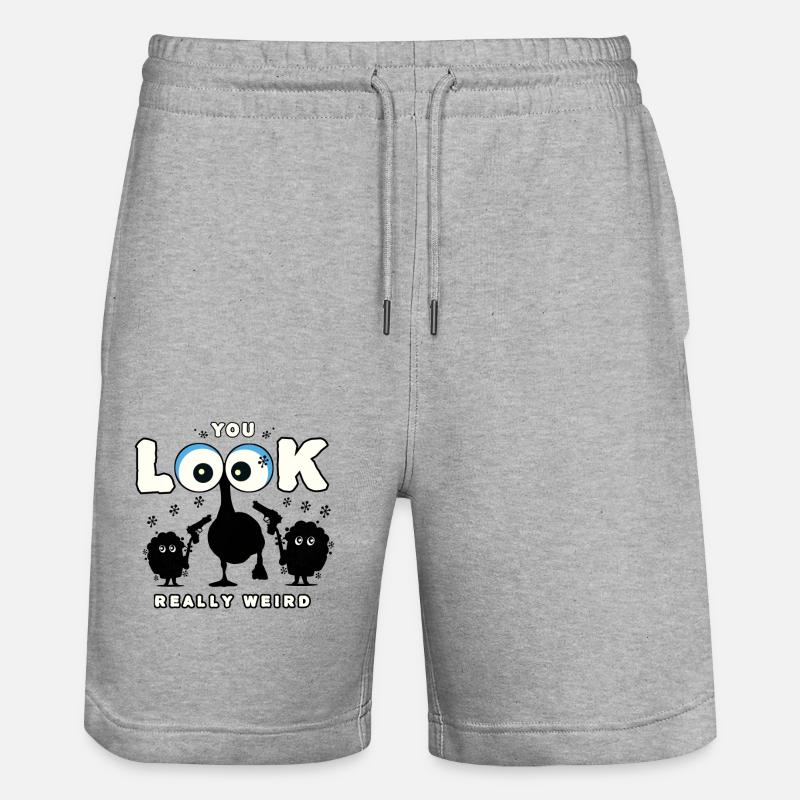 Tu as l’air bizarre - Drôle - Short de jogging bio TRAINER Stanley/Stella unisexe - gris chiné