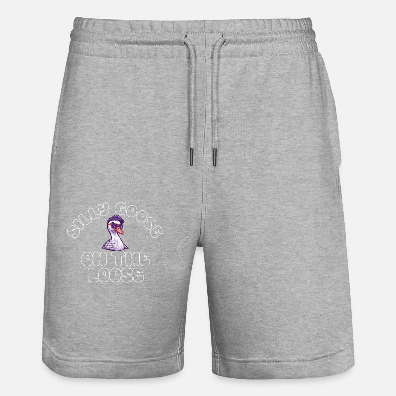 L’oie stupide en liberté - Short de jogging bio TRAINER Stanley/Stella unisexe - gris chiné