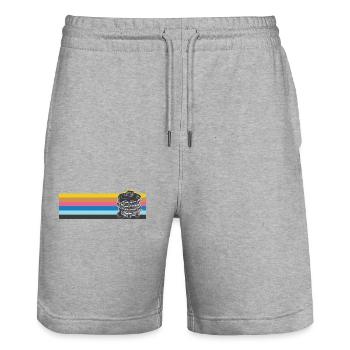 Pancake Lover Kids Retro Vintage - Stanley/Stella Unisex Bio Joggingshorts Trainer  - Grau meliert - Vorne - Nik (191cm) & Marisol (170cm)