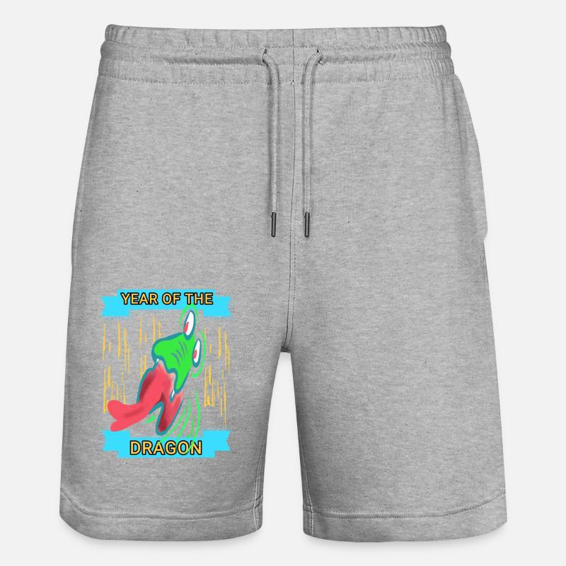 Année du Dragon 2024 - Short de jogging bio TRAINER Stanley/Stella unisexe - gris chiné