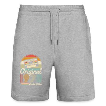 Vintage 1970 - Born Legends - Stanley/Stella Unisex Bio Joggingshorts Trainer  - Grau meliert - Vorne - Nik (191cm) & Marisol (170cm)