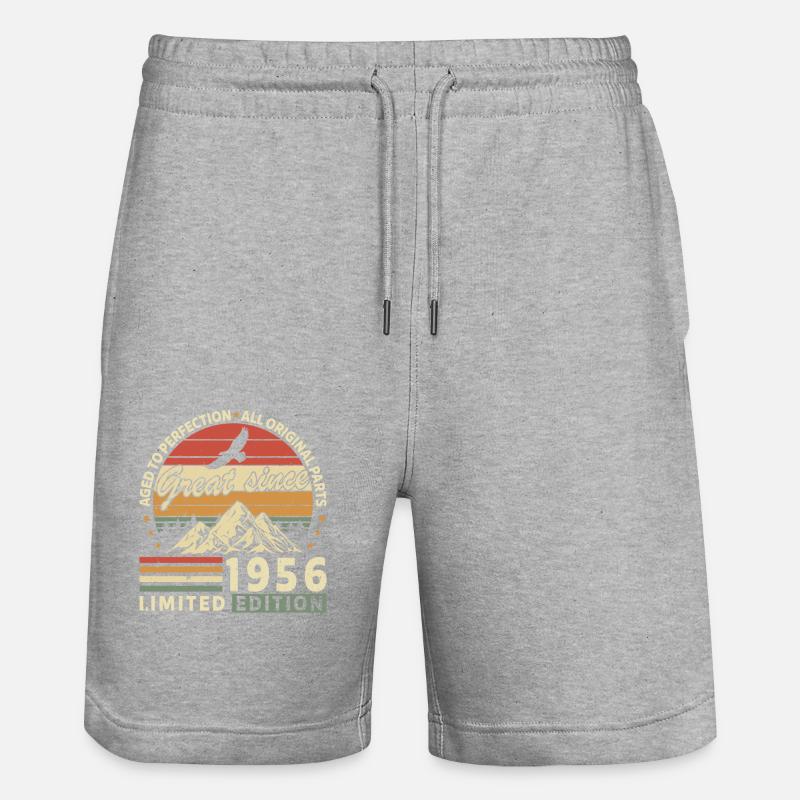 Légendes du millésime 1956 - Short de jogging bio TRAINER Stanley/Stella unisexe - gris chiné