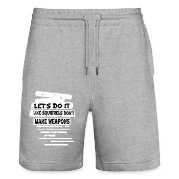 hippy sayings birthday present idea family hippie - Stanley/Stella Unisex Bio Joggingshorts Trainer  - Grau meliert - Vorne - Nik (191cm) & Marisol (170cm)