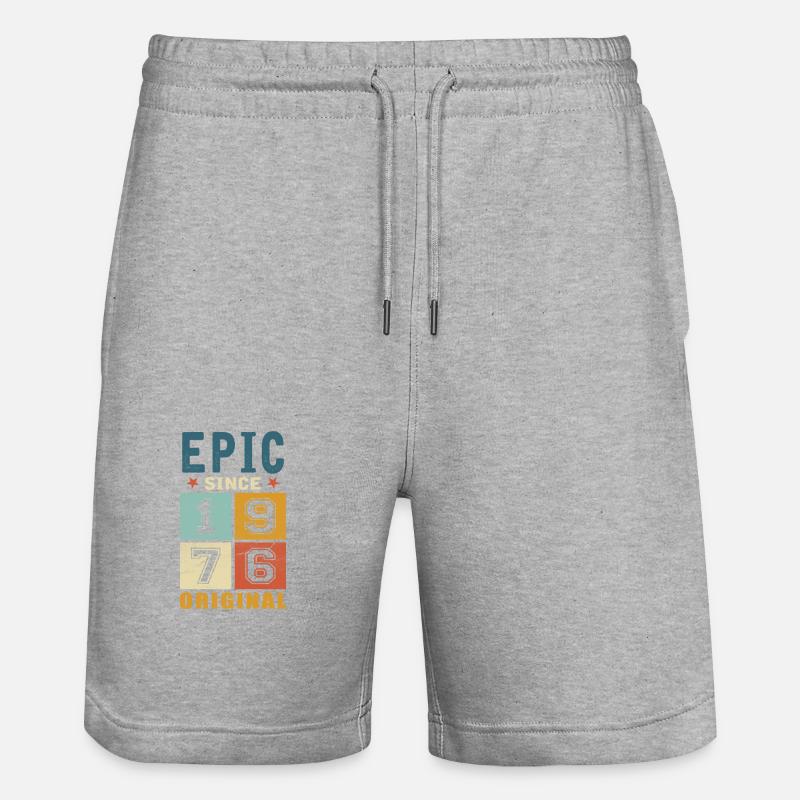 1976 Anniversaire Epic depuis - Short de jogging bio TRAINER Stanley/Stella unisexe - gris chiné
