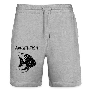 Skalar - Stanley/Stella Unisex Bio Joggingshorts Trainer  - Grau meliert - Vorne - Nik (191cm) & Marisol (170cm)
