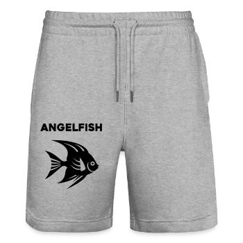 Skalar - Stanley/Stella Unisex Bio Joggingshorts Trainer  - Grau meliert - Vorne - Nik (191cm) & Marisol (170cm)
