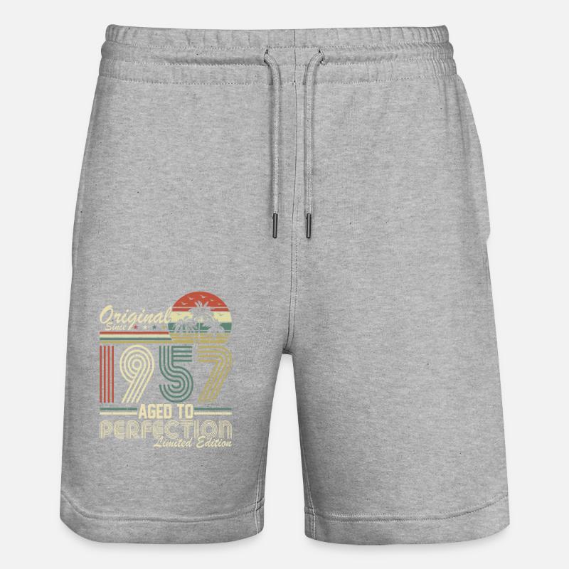 Légende du millésime 1957 - Short de jogging bio TRAINER Stanley/Stella unisexe - gris chiné