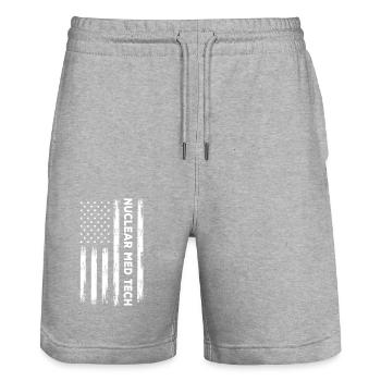 NuklearAmerican Nuclear Med Tech - Stanley/Stella Unisex Bio Joggingshorts Trainer  - Grau meliert - Vorne - Nik (191cm) & Marisol (170cm)