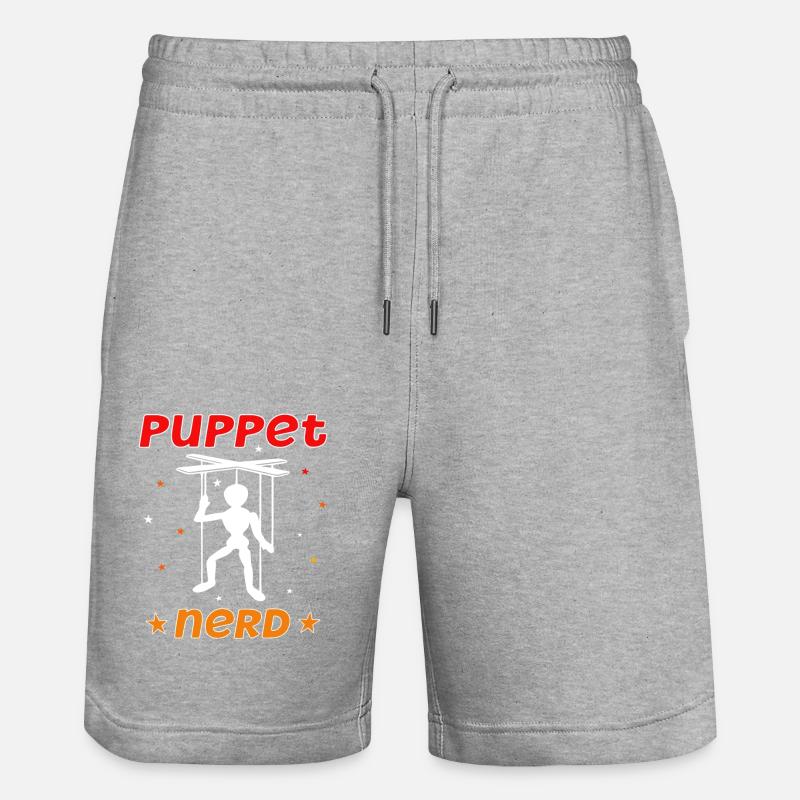 Marionnettiste, marionnettiste, marionnette, ventriloque - Short de jogging bio TRAINER Stanley/Stella unisexe - gris chiné