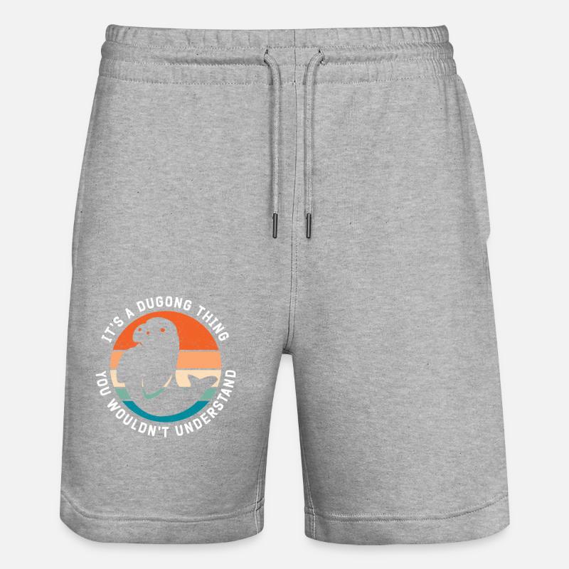 Dugong queue fourchue lamantin cadeau - Short de jogging bio TRAINER Stanley/Stella unisexe - gris chiné