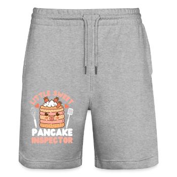 Pancake Lover Kids Little Sweet - Stanley/Stella Unisex Bio Joggingshorts Trainer  - Grau meliert - Vorne - Nik (191cm) & Marisol (170cm)