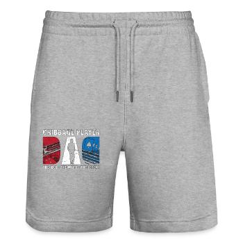 Cribbage Player Dad The Idol The Myth Card Game - Stanley/Stella Trainer Unisex Organic Jogging Shorts - heather grey - Front - Nik (191cm) & Marisol (170cm)