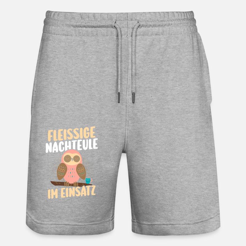 Night Shift Dog Beagle - Stanley/Stella Trainer Unisex Organic Jogging Shorts - heather grey