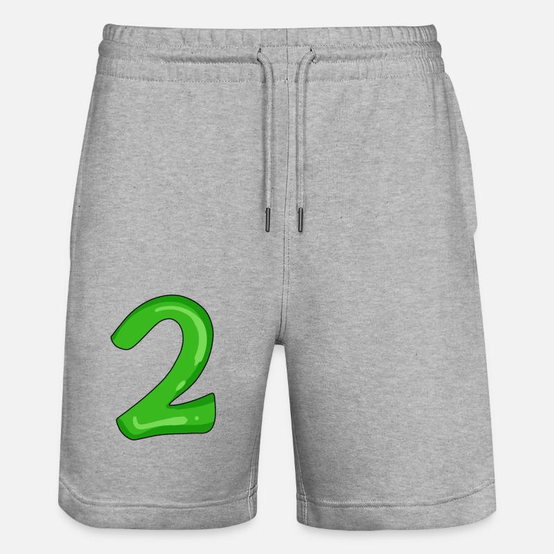 Deux - 2 - Numéro Numéro - Short de jogging bio TRAINER Stanley/Stella unisexe - gris chiné