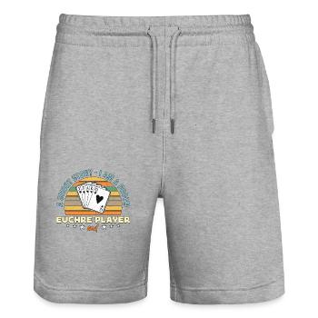 Euchre Player A Short Story I Am A Euchre Lover - Stanley/Stella Unisex Bio Joggingshorts Trainer  - Grau meliert - Vorne - Nik (191cm) & Marisol (170cm)