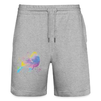 Diving, Synchronized Diving, Artistic Jumping - Stanley/Stella Trainer Unisex Organic Jogging Shorts - heather grey - Front - Nik (191cm) & Marisol (170cm)