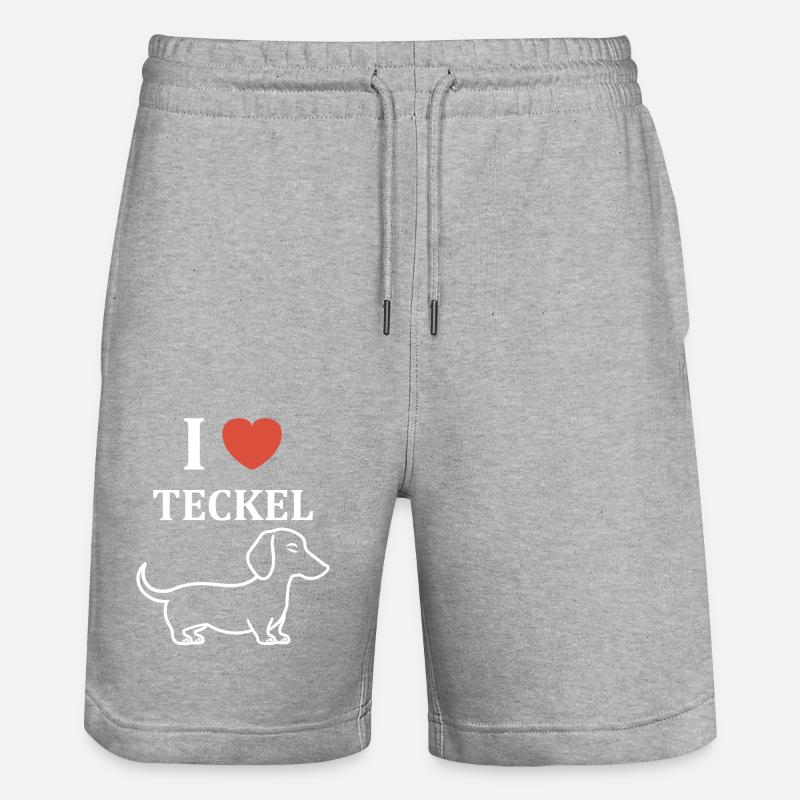 Humour chien teckel - Short de jogging bio TRAINER Stanley/Stella unisexe - gris chiné