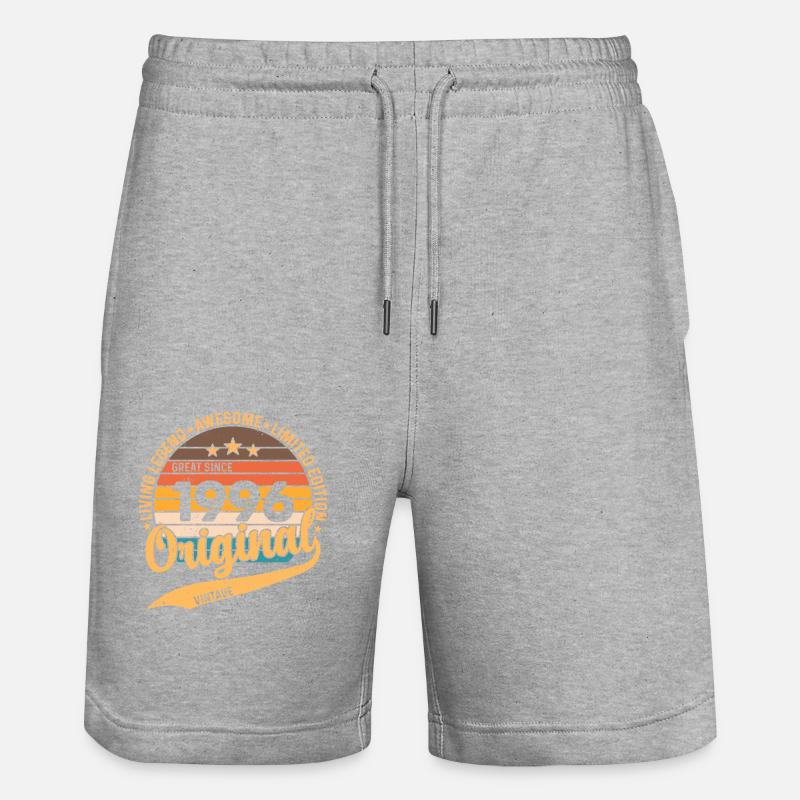 Millésime Légende 1996 - Short de jogging bio TRAINER Stanley/Stella unisexe - gris chiné