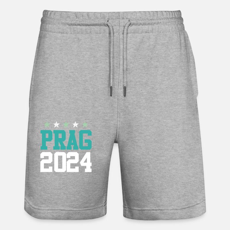 Visites guidées Prague 2024 - Short de jogging bio TRAINER Stanley/Stella unisexe - gris chiné