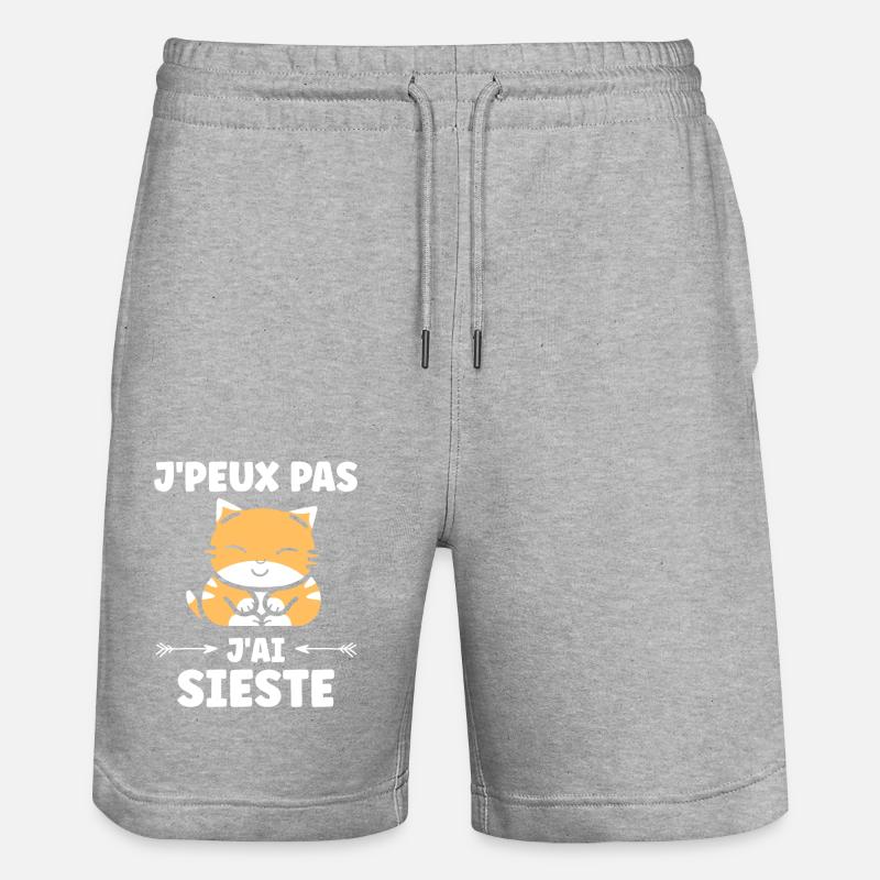 J'ai sieste - Short de jogging bio TRAINER Stanley/Stella unisexe - gris chiné
