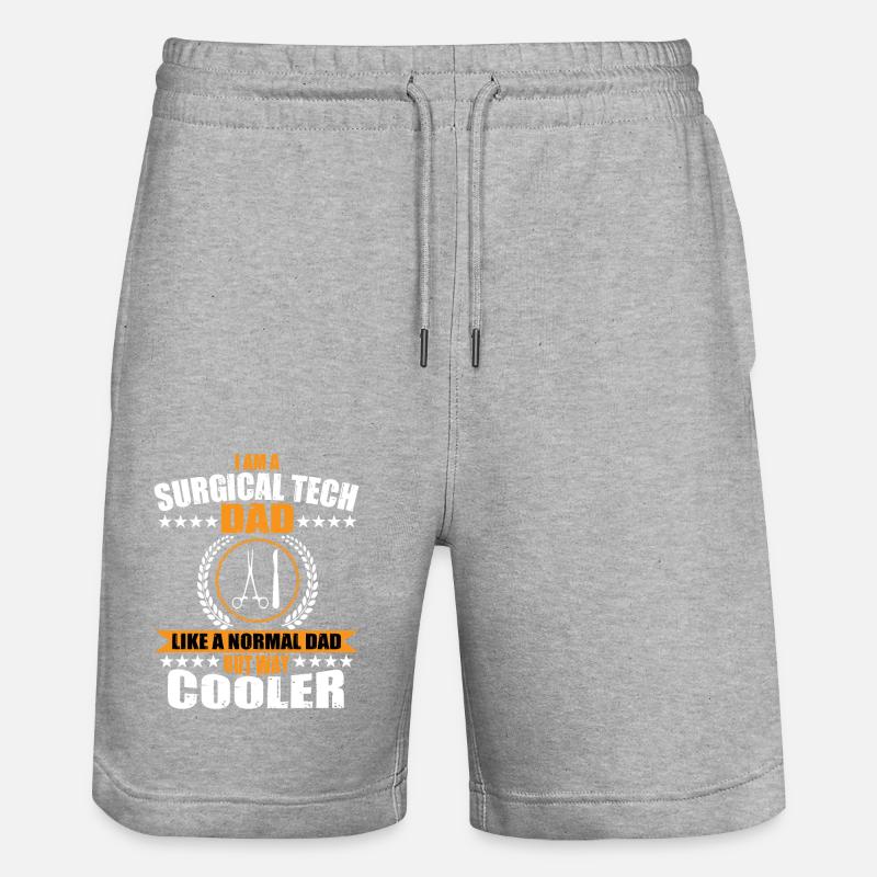 Papa assistant technique chirurgical - Short de jogging bio TRAINER Stanley/Stella unisexe - gris chiné