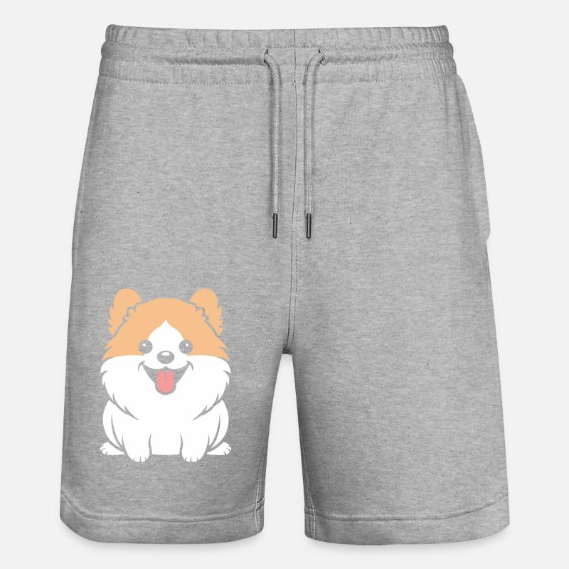 Spitz - Stanley/Stella Unisex Bio Joggingshorts Trainer - Grau meliert