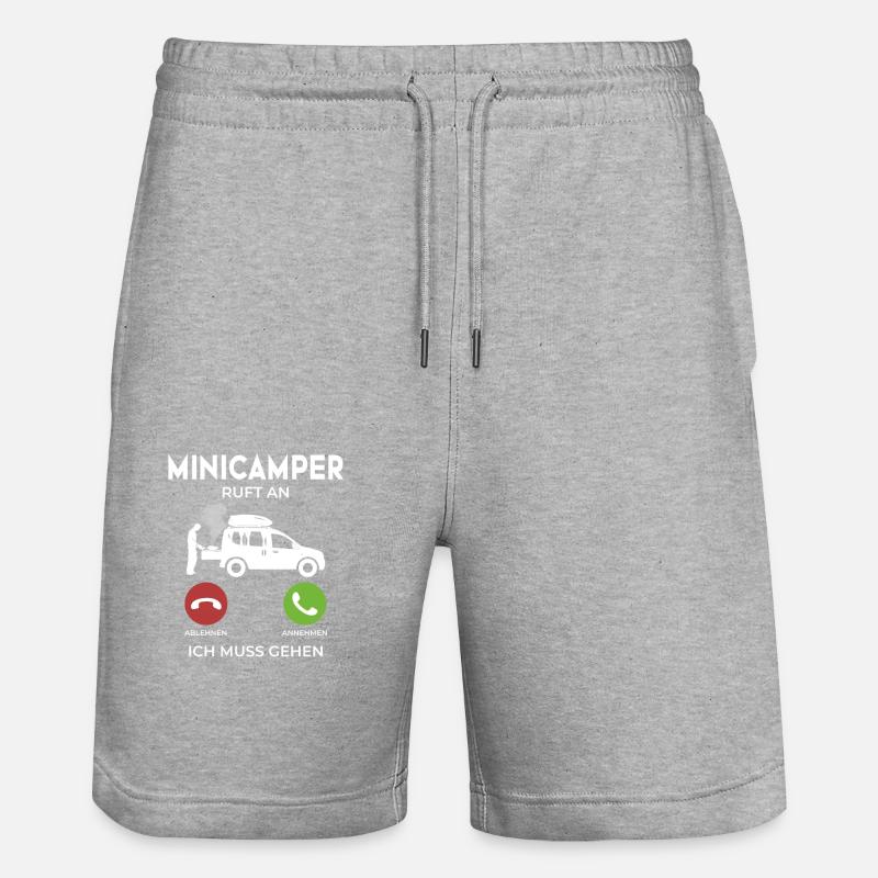Minicamper CALLS Camping-Camper Microcamper - Short de jogging bio TRAINER Stanley/Stella unisexe - gris chiné