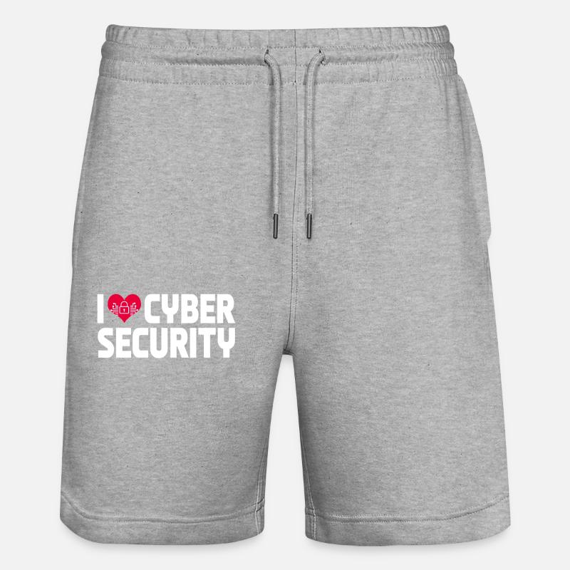 CybersécuritéJ’adore la cybersécurité - Short de jogging bio TRAINER Stanley/Stella unisexe - gris chiné