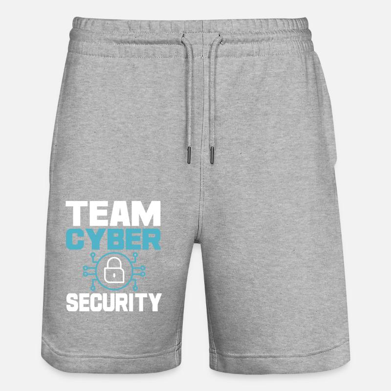Team Cyber Security - Stanley/Stella Unisex Bio Joggingshorts Trainer  - Grau meliert