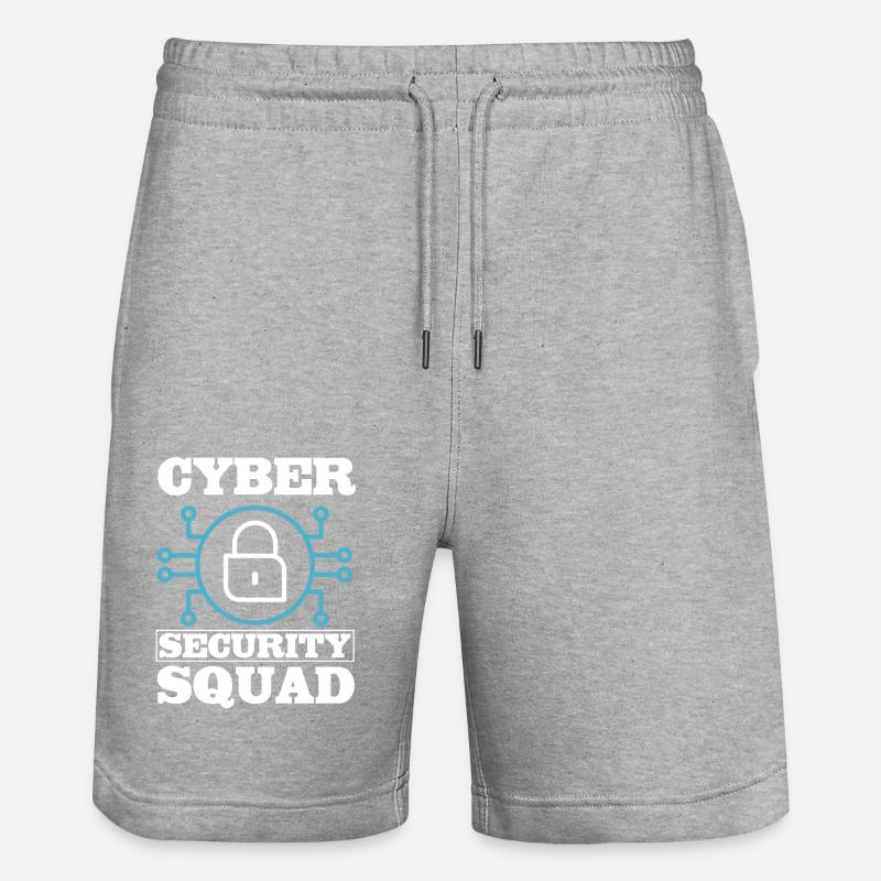 CybersiCyber Security Squad - Stanley/Stella Unisex Bio Joggingshorts Trainer  - Grau meliert