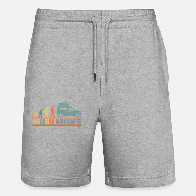 Evolution Minicamper Camping-Camper Microcamper - Stanley/Stella Unisex Bio Joggingshorts Trainer  - Grau meliert