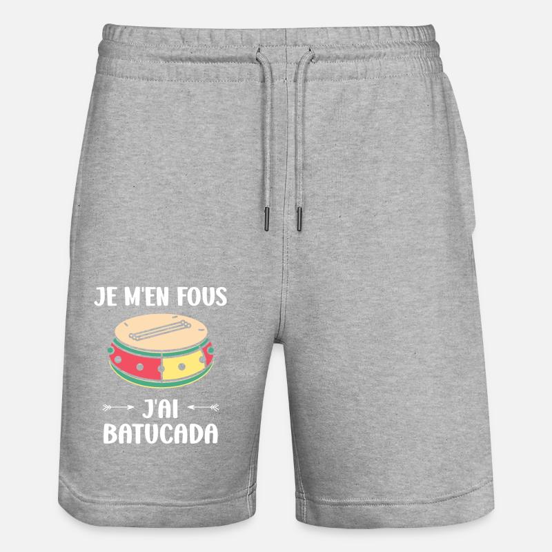 Humour tambour batucada - Short de jogging bio TRAINER Stanley/Stella unisexe - gris chiné