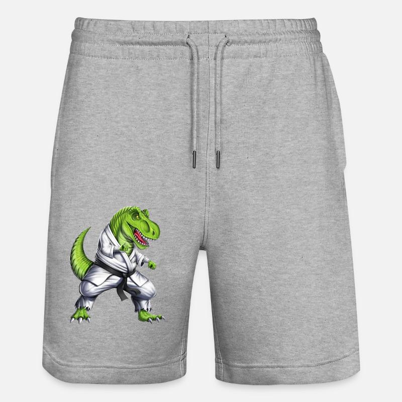 Karaté Dinosaure T-Rex - Short de jogging bio TRAINER Stanley/Stella unisexe - gris chiné