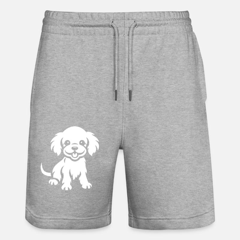 Chien cocker - Short de jogging bio TRAINER Stanley/Stella unisexe - gris chiné