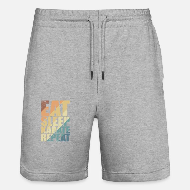 Manger Sommeil Karaté Répéter - Short de jogging bio TRAINER Stanley/Stella unisexe - gris chiné