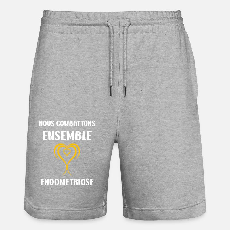 sensibilisation endométriose - Short de jogging bio TRAINER Stanley/Stella unisexe - gris chiné