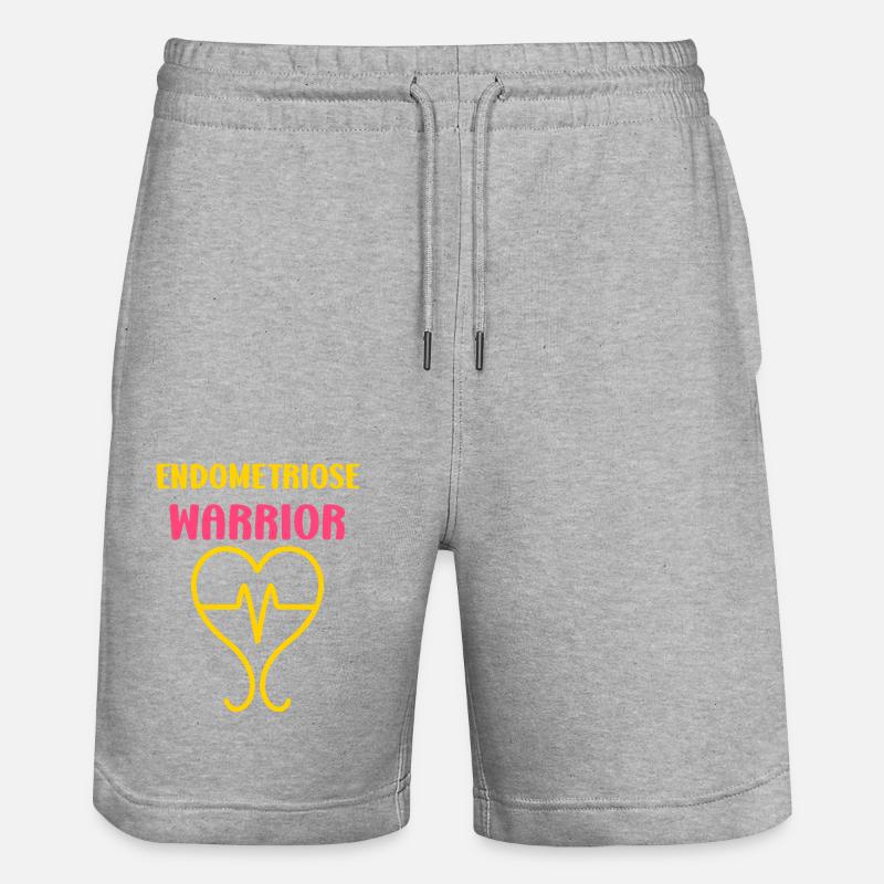 sensibilisation endométriose - Short de jogging bio TRAINER Stanley/Stella unisexe - gris chiné