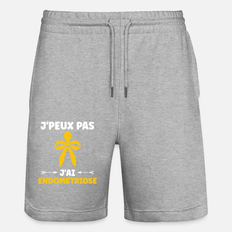 sensibilisation endométriose - Short de jogging bio TRAINER Stanley/Stella unisexe - gris chiné