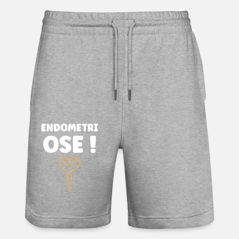 sensibilisation endométriose - Short de jogging bio TRAINER Stanley/Stella unisexe - gris chiné