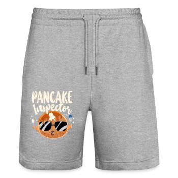 Pancake Lover Kids Pancake - Stanley/Stella Trainer Unisex Organic Jogging Shorts - heather grey - Front - Nik (191cm) & Marisol (170cm)