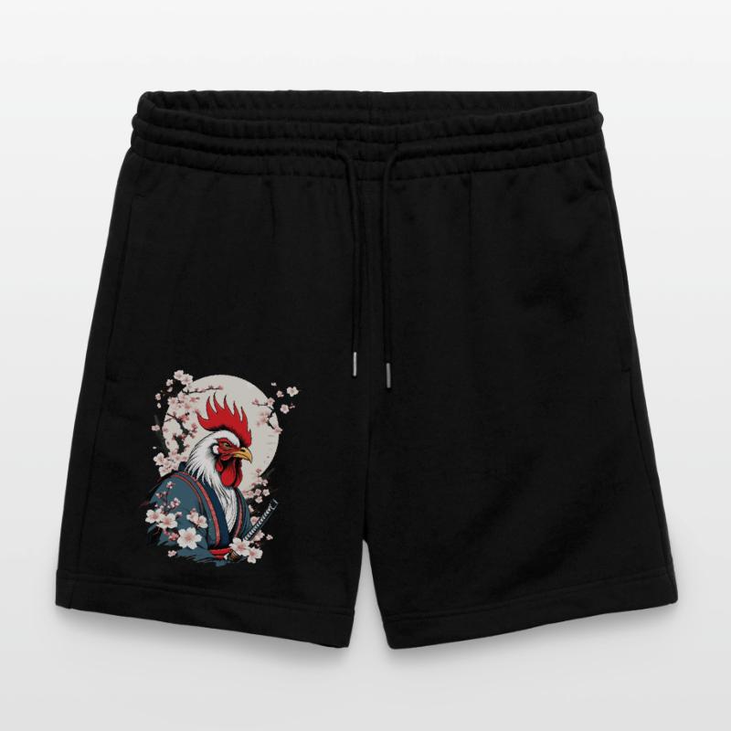Vintage Hahn Samurai Ukiyo-E Style Design Stanley/Stella Unisex Bio Joggingshorts Trainer 