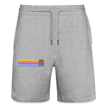 Pancake Lover Kids Retro Vintage - Stanley/Stella Trainer Unisex Organic Jogging Shorts - heather grey - Front - Nik (191cm) & Marisol (170cm)