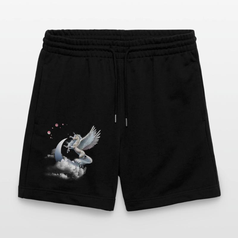 Einhorn oder Pegasus Fliegendes Pferd Stanley/Stella Unisex Bio Joggingshorts Trainer 