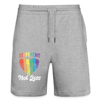 Autism awareness shirt - Stanley/Stella Trainer Unisex Organic Jogging Shorts - heather grey - Front - Nik (191cm) & Marisol (170cm)
