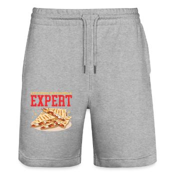 Quesadilla Quesadillas Tortilla Geschenk - Stanley/Stella Unisex Bio Joggingshorts Trainer  - Grau meliert - Vorne - Nik (191cm) & Marisol (170cm)