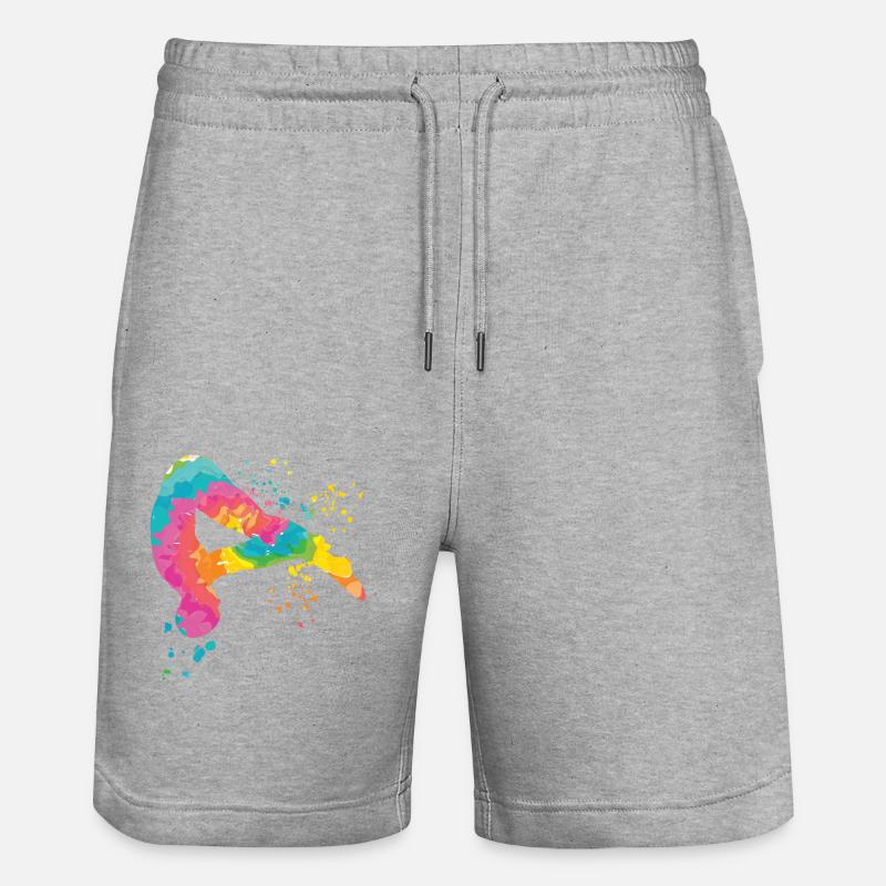 Turmspringen Synchronspringen Kunstspringen - Stanley/Stella Unisex Bio Joggingshorts Trainer  - Grau meliert