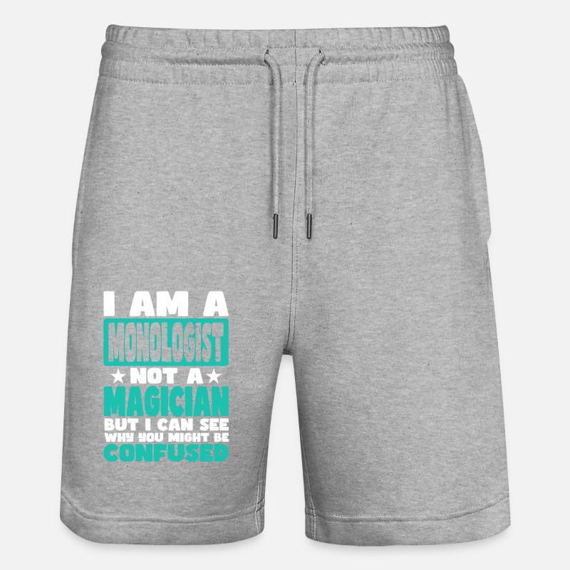 Monologue - Short de jogging bio TRAINER Stanley/Stella unisexe - gris chiné