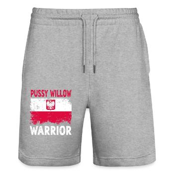 Dyngus Day Polish Easter Monday Water Fight - Stanley/Stella Trainer Unisex Organic Jogging Shorts - heather grey - Front - Nik (191cm) & Marisol (170cm)