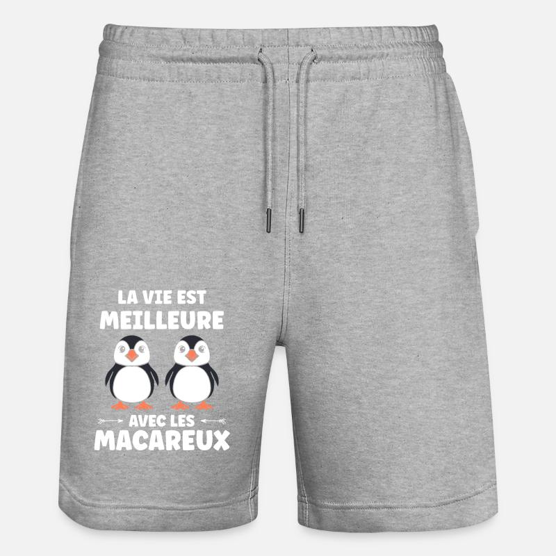 macareux - Short de jogging bio TRAINER Stanley/Stella unisexe - gris chiné